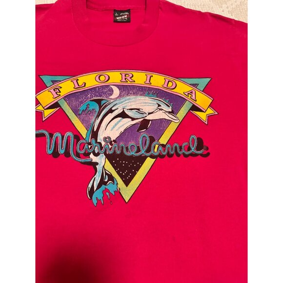 Vintage Florida Marineland T-Shirt Best Fruit Of The Loom 50/50 Cotton Polyester - Picture 2 of 8